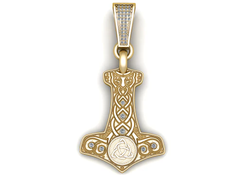 THE HAMMER PENDANT 3D PRINTABLE MODEL 3D Model