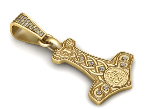 THE HAMMER PENDANT 3D PRINTABLE MODEL 3D मॉडल