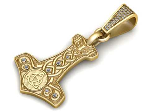 THE HAMMER PENDANT 3D PRINTABLE MODEL 3D Model