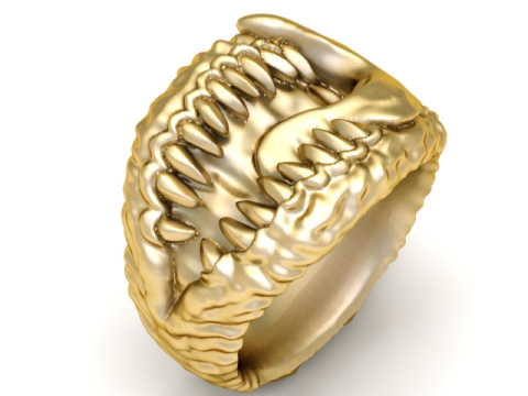 ANIMAL JAW DESIGN RING 3D PRINTABLE MODEL 3D मॉडल