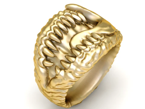 ANIMAL JAW DESIGN RING 3D PRINTABLE MODEL 3D Model