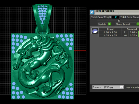 CHINESE DRAGON CHARM PENDANT 3D PRINTABLE MODEL 3D Model