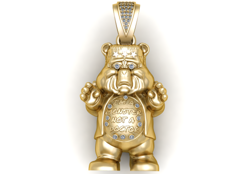 MONSTER PANDA PENDANT 3D PRINTABLE MODEL 3Dモデル