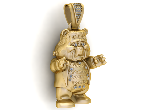 MONSTER PANDA PENDANT 3D PRINTABLE MODEL 3D Model