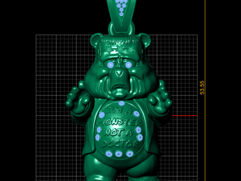 MONSTER PANDA PENDANT 3D PRINTABLE MODEL 3D Model