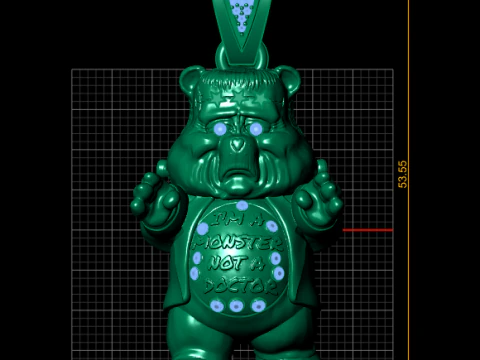 MONSTER PANDA PENDANT 3D PRINTABLE MODEL 3D Model