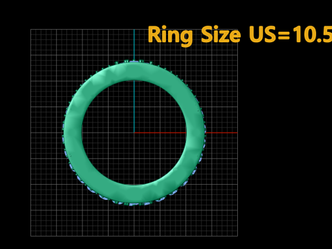 FANCY GOLD AND DIAMOND RING 3D PRINTABLE MODEL Model 3D