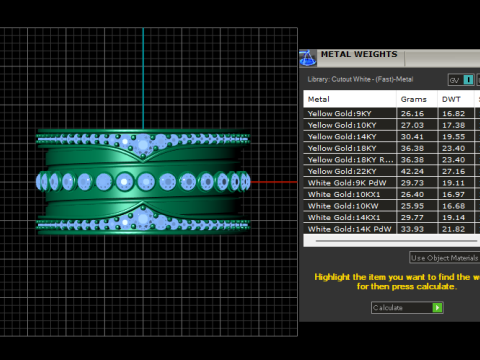FANCY GOLD AND DIAMOND RING 3D PRINTABLE MODEL Model 3D