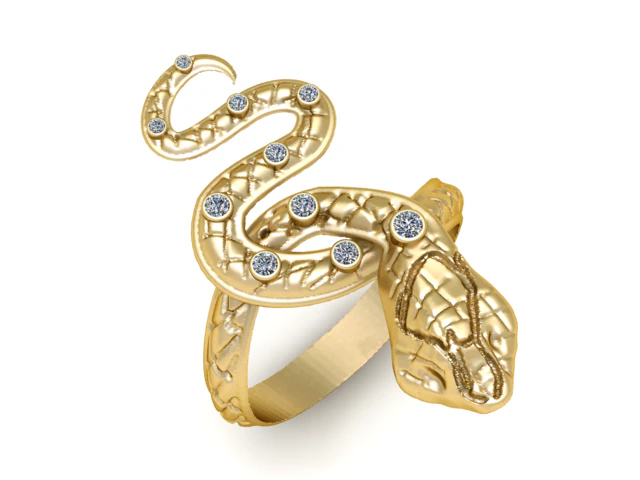 SNAKE DESIGN RING 3D PRINTABLE MODEL 3D Model .c4d .max .obj .3ds .fbx .stl .blend