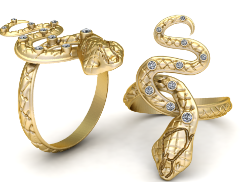 SNAKE DESIGN RING 3D PRINTABLE MODEL 3D Model