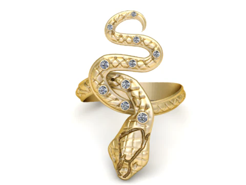 SNAKE DESIGN RING 3D PRINTABLE MODEL 3D Model