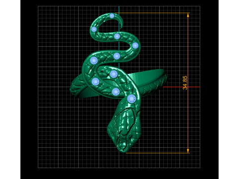 SNAKE DESIGN RING 3D PRINTABLE MODEL 3D Model