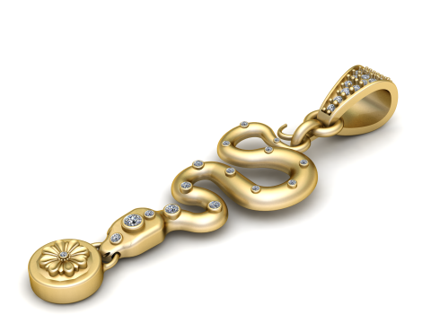 SNAKE ANIMAL PENDANT 3D PRINTABLE MODEL Model 3D
