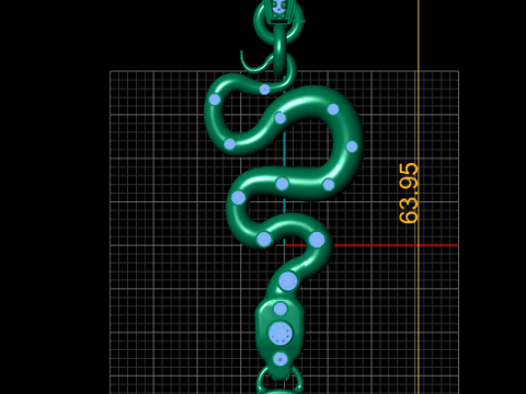 SNAKE ANIMAL PENDANT 3D PRINTABLE MODEL Model 3D