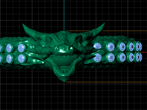 DRAGON FACE DESIGN RING 3D PRINTABLE MODEL 3D Model