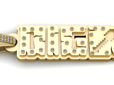 DIGO WORD CHARM PENDANT 3D PRINTABLE MODEL 3D 模型