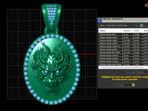 DRAGON FACE COIN PENDANT 3D PRINTABLE MODEL 3D Model