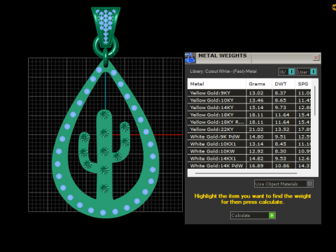 CACTUS PLANT PENDANT 3D PRINTABLE MODEL 3D-Modell