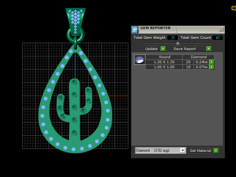 CACTUS PLANT PENDANT 3D PRINTABLE MODEL 3D-Modell