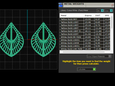 STYLISH GOLD EARRING 3D PRINTABLE MODEL 3D Model