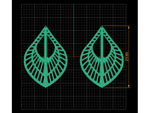 STYLISH GOLD EARRING 3D PRINTABLE MODEL Model 3D