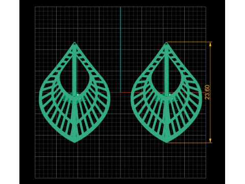 STYLISH GOLD EARRING 3D PRINTABLE MODEL 3D Model