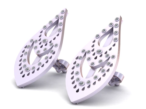 GOLD STYLISH EARRING 3D PRINTABLE MODEL 3D Model