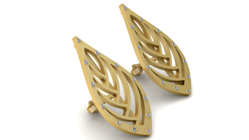 GLAMIRA LUXURY EARRING 3D PRINTABLE MODEL 3Dモデル .c4d .max .obj .3ds .fbx .stl .blend 