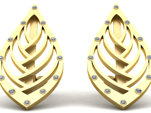 GLAMIRA LUXURY EARRING 3D PRINTABLE MODEL 3Dモデル