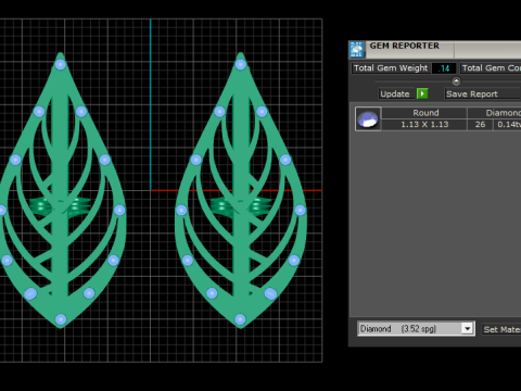 GLAMIRA LUXURY EARRING 3D PRINTABLE MODEL 3Dモデル