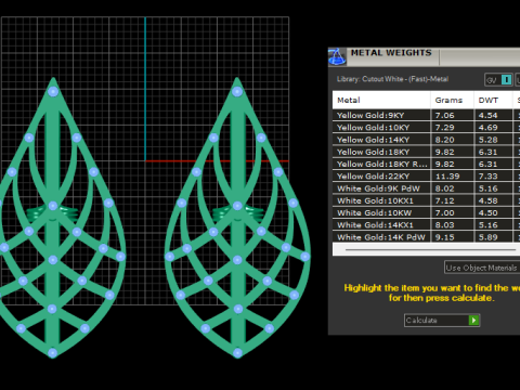 AMERICAN GOLDEN EARRING 3D PRINTABLE MODEL 3D Model