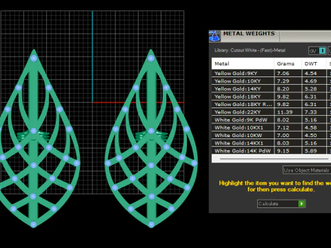 AMERICAN GOLDEN EARRING 3D PRINTABLE MODEL 3D Model
