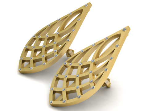 AMERICAN GOLDEN EARRING 3D PRINTABLE MODEL 3D Model