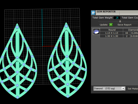 AMERICAN GOLDEN EARRING 3D PRINTABLE MODEL 3D Model