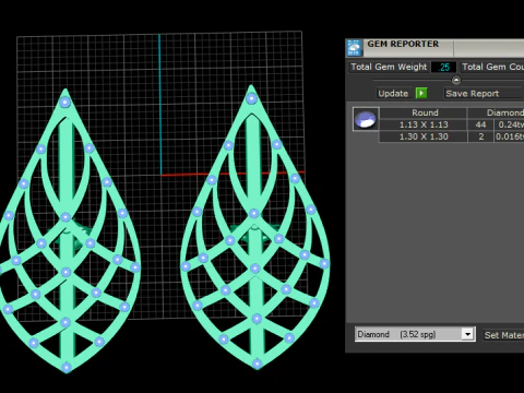 AMERICAN GOLDEN EARRING 3D PRINTABLE MODEL 3D Model