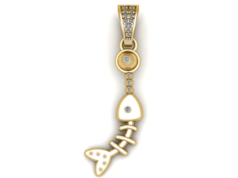 PINGENTE DE CR&Acirc;NIO DE PEIXE 3D IMPRIM&Iacute;VEL MODELO Modelo 3D