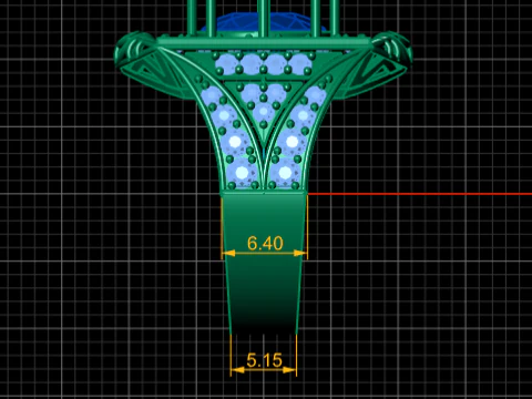 LUXURY SQUARE SHAPE DESIGN RING PRINTABLE MODEL 3D Model