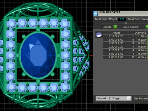 LUXURY SQUARE SHAPE DESIGN RING PRINTABLE MODEL 3D Model