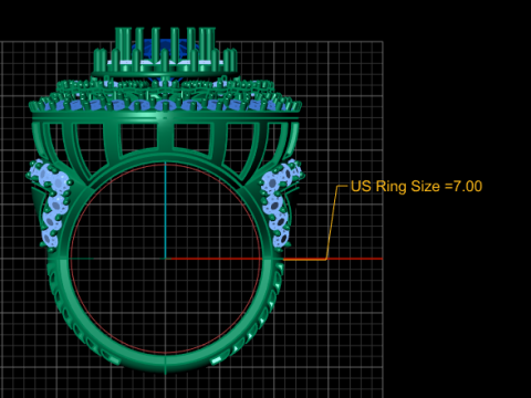 QUEEN ENGAGEMENT RUBY RING 3D PRINTABLE MODEL Modelo 3D