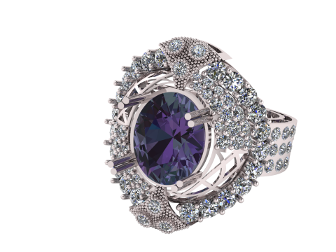 HIP HOP WEDDING RING 3D PRINTABLE MODEL 3D Model
