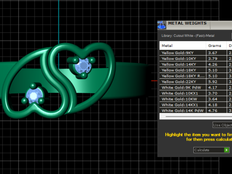 DOUBLE HEART DESIGN RING 3D PRINTABLE MODEL 3D 模型