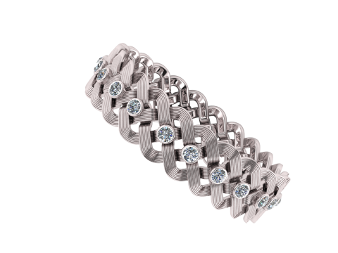 STYLISH DIAMOND AND GOLD RING 3D PRINTABLE MODEL Model 3D