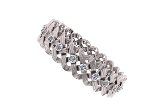 STYLISH DIAMOND AND GOLD RING 3D PRINTABLE MODEL 3D Model