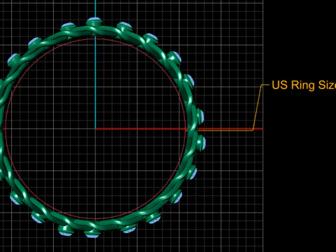 STYLISH DIAMOND AND GOLD RING 3D PRINTABLE MODEL 3D Model