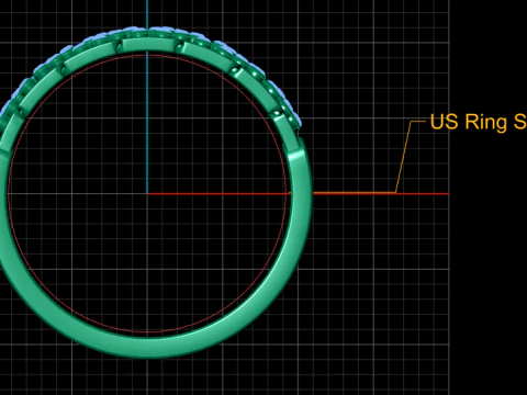 RUSSIAN DIAMOND RING 3D PRINTABLE MODEL 3D Model