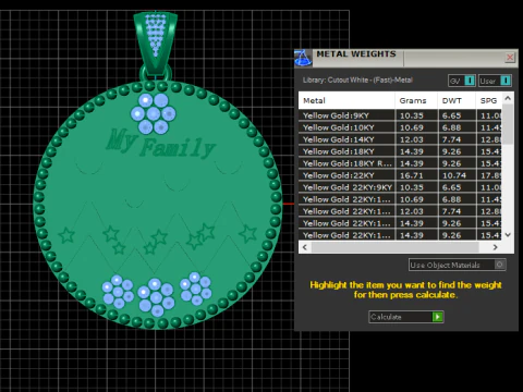 MY FAMILY COIN PENDANT 3D PRINTABLE MODEL 3D Model