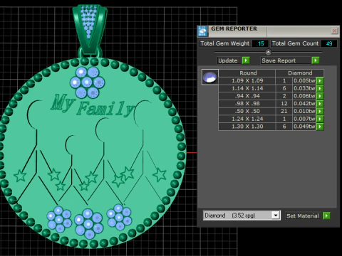 MY FAMILY COIN PENDANT 3D PRINTABLE MODEL 3D Model