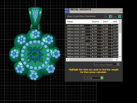 FLOWER STYLE PENDANT 3D PRINTABLE MODEL Modelo 3D
