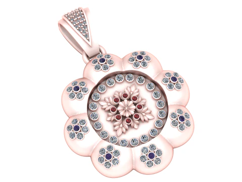 FLOWER STYLE PENDANT 3D PRINTABLE MODEL 3D Model