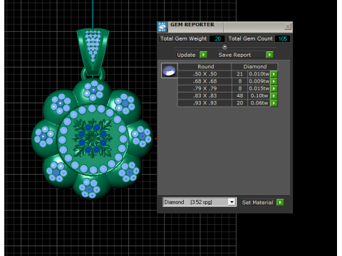 FLOWER STYLE PENDANT 3D PRINTABLE MODEL Modelo 3D